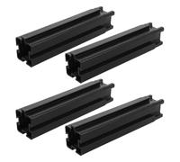 INOOMP Gambe Rialzate per Aiuole da Giardino 40/50 Cm in Plastica Nera, Set 4 Pezzi, Piedini Resistenti alle Intemperie per Fioriere da Balcone e Orto, Accessori per Sollevare