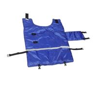 INOOMP Giacca per Vitelli, Protezione Addome, Oxford Blu | Clima Freddo, Resistente All’usura, Adatta a Varie Taglie, Copertura Calda per Bovini Giovani