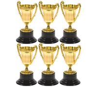 INOOMP Gold Trophy Cup Awards Vincitore Coppa Trofeo 6pcs Plastica Trofeo Cup per Eventi Gioco Party Bomboniere Puntelli Vincitore Premi Scuola Ricompensa, 4.6X4.6X8.5CM, CK164C5XN54593SAKL, dorato