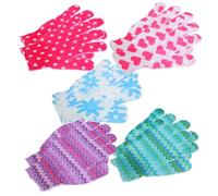 INOOMP Guanto da Doccia Esfoliante in Poliestere 10 Pezzi Pratico Scrubber per Corpo e Schiena Setole Morbide per Pulizia Profonda e Sensazione di Benessere Colore Casuale