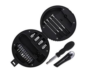 INOOMP Kit di Strumenti la Casa a Forma di Ruota, Set 20 Pezzi in Acciaio al Carbonio e Plastica, Multi-Funzione Alta Durezza, per Operai e Riparatori