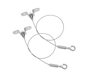 INOOMP Kit Ganci per Controsoffitti Sospesi 2 Pezzi Fune in Acciaio Inossidabile 0,5 M per Appendere Quadri e Cartelli in Spazi Commerciali e Studi Professionali