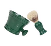 INOOMP Kit Pulizia Barba Uomo Ciotola Schiuma e Pennello da Barba in Polistirene e Setole di Cinghiale, per Creare Schiuma Ricca, Casa e Viaggio
