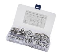 INOOMP Manicotti a Crimpare in Acciaio Inox 304 per Cavi Metallici, Anelli Maniche Ovali Doppi, Set da 250 Pezzi per Uso Industriale e Ringhiere Esterne Resistenti alla Corrosione