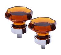 INOOMP Maniglia per Porta e Cassetti in Cristallo Artificiale Ottagonale 36X27 MM 2 Pezzi Pomelli per Mobili Moderni Uso Interno