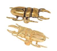 INOOMP Manopola per Armadio Resistente All'ossidazione 2 Pezzi in Ottone a Forma di Coleottero Vintage Design Ergonomico, per Cassetti e Scatole Portaoggetti