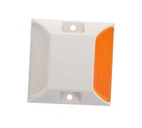 INOOMP Marcatore Riflettente per Pavimentazione in Plastica Doppia Faccia Resistente alle Intemperie Facile Installazione per Carrabili Parcheggi e Linee Confine Segnaletica Sicurezza