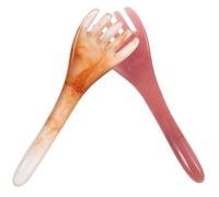 INOOMP Massaggiatore Chioma 2 Pezzi Pettine per Massaggio del Cuoio Capelluto in Resina e Cera D'api, Portatile per Massaggio a Tempie e Relax, Regalo per Festa della Mamma
