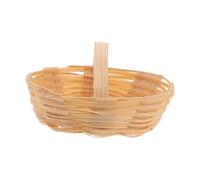 INOOMP mini cestino di bambù accessori per la cucina della casa delle bambole Mini cucina cinese per accessori da giardino per case delle bambole Giocattolo in miniatura Cachi