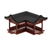 INOOMP Mini Statuetta di architettura Cinese, Padiglione in Miniatura per | Ornamento tradizionale di architettura cinese, statuetta in plastica a forma di padiglione per micro paesaggi, decorazione da