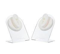 INOOMP Modello di Esposizione Orecchini in Silicone Supporto, Set 2 Pezzi di Orecchie Umane Realistiche per Pratica Piercing e Didattica Scolastica, Modello Proporzionale e Portatile