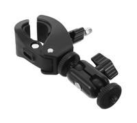 INOOMP Morsetto di montaggio per manubrio bici compatibile con GoPro | Supporto a morsetto per videocamera da bicicletta con doppia testa a sfera a 360°, angolazione multipla, presa sicura sul