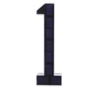 INOOMP Numeri civici solari, insegna con numero civico illuminato a LED da | Numero civico 1 per il cancello d'ingresso, numeri civici esterni ad energia solare, alta visibilità per la zona della
