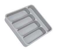 INOOMP Organizer per Utensili da Cucina in Pp Scomparti Multipli, Contenitore Estraibile per Cassetto, per Posate e Accessori da Cucina