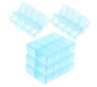 INOOMP Organizer Portatile per Medicinali 5 Scomparti, Scatola Piccola Ermetica da Viaggio e Uso Quotidiano, Custodia Leggera e Compatta per Farmacia Domestica e Trasporto in Borsa