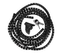 INOOMP Organizzatore per Cavi Sicuro Nero 2 Pezzi in PE Tubo Spirale Avvolgi Cavi Facile da Installare Protezione per Uso Fai da Te