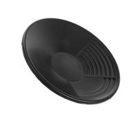 INOOMP Padella per Estrazione Oro in Plastica Nera Leggera con Design a Tre Scanalature Profonde per Principianti e Professionisti per Escursioni e Ricerca All'aperto