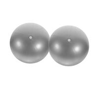 INOOMP Palla per Pilates e Yoga in Pvc 25cm Argento 2 Pezzi, Accessorio Fitness per Casa per Migliorare Stabilità e Postura nel Corso Dell’allenamento