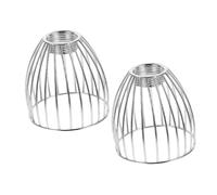 INOOMP Paralume A Gabbia Per A Sospensione Da 2 Pezzi - Paralume in Metallo A Forma Gabbia Per Uccelli Con Design in Battuto Per Plafoniere Industriali Vintage