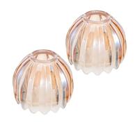 INOOMP Paralume in Vetro a Forma di Tulipano 2 Pezzi per Lampada da Tavolo e Lampadario, Diffusione Luce Soffusa, Facile Installazione, per Camere da Letto e Soggiorni