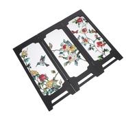 INOOMP Paravento Pieghevole da Scrivania in Acrilico Rilievo 3d Stile Cinese, Mini Pannello Decorativo per Privacy Desktop e Divisorio per Stanza, per Casa e Dormitorio