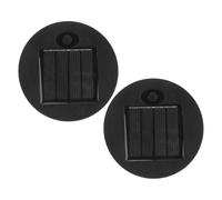 INOOMP Parte Superiore Solare per Lanterna da Giardino 2 Pezzi | Nera, e Batteria 600ma Solare 2v 120ma, Gancio Rapido per e Cortili