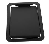 INOOMP Pattumiera Rettangolare Incasso in Acciaio Resistente Allumidità con Sportello Battente Integrato per Piano Cucina e Bagno Nero