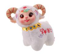 INOOMP Peluche a forma di capra per il Capodanno cinese - Regalo di Natale | Statuette dell'Anno della Pecora - Adorabili decorazioni Feng Shui per la reception del ristorante, per attirare la