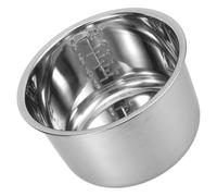 INOOMP Pentola Interna per Cuociriso in Acciaio Inox 4L Pentola di Cottura Sostitutiva Antiaderente Spessa Accessorio per Fornello Elettrico Domestico ad Alta Capacità per Riso Torte