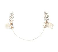 INOOMP Pettine per Chioma Sposa Design Rami D'ulivo Oro in Lega, Accessorio Elegante e Facile da Inserire per Matrimoni e, Decorazione Delicata per Donne e Ragazze