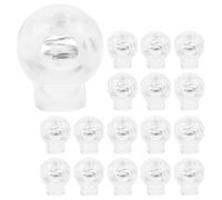 INOOMP Plastica Trasparente Fermacorda a Molla 25 Pezzi | Blocco Cordoncino Molla, Presa Salda senza Sbavature, per Lacci Mascherina e Decorazioni