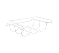 INOOMP Porta Bottiglie Scaffale per Vino e Bevande in Ferro Bianco per Frigorifero Facile da Usare, Supporto per Lattine e Bottiglie, per Frigoriferi e Armadietti