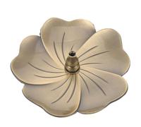 INOOMP Porta incenso in ottone a forma di zucca, porta incenso a forma di fiore, porta cenere per bastoncini profumati, decorazioni per stanze di meditazione e yoga