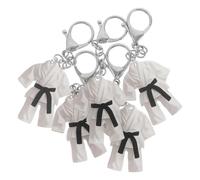 INOOMP Portachiavi Karate in Acrilico 3d Uniforme da Taekwondo, 5 Pezzi, Design Ispirazionale e Finitura Liscia, Accessorio per Party Favors e Collezionisti