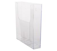 INOOMP Portadocumenti da Parete A4 in Acrilico Trasparente Porta Volantini Magnetico Porta Riviste Sospeso per Ufficio e Casa Organizer senza Fori 25,1x22,9x4,5 Cm