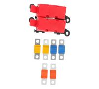 INOOMP Portafusibili Auto con Design Adattabile uno Uscite Kit Combinato con Mini Fusibili per Barca Camion e Veicoli Resistente Temperature e Protezione Elettrica Affidabile
