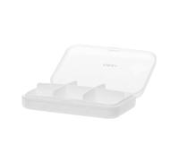 INOOMP portapillole portatile organizzatore di medicinali piccoli contenitori da viaggio Organizzatore di stoccaggio dei medicinali caso di medicina ABS bianca