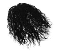 INOOMP Posticcio per Chioma Ricci Corti Donna in Materiale Resistente al Calore con Aumento Volume e Copertura Chioma Grigi per Costume e Uso Quotidiano Naturale e Leggero