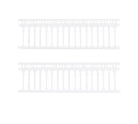 INOOMP Recinto da Giardino Fai da Te in Plastica Bianca 1 Metro per Decorazione Pratica di Cortile e Modelli da Tavolo Sabbia Colore Casuale