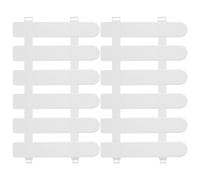 INOOMP Recinzione Decorativa Facile da Regolare e Riutilizzabile in Plastica Bianca Set da 2 Pezzi per Giardino e Cortile per Hotel e Scuole