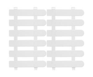 INOOMP Recinzione Decorativa Facile da Regolare e Riutilizzabile in Plastica Bianca Set da 2 Pezzi per Giardino e Cortile per Hotel e Scuole
