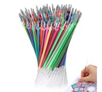 INOOMP Ricariche per Penne Gel Glitterate da 100 Pezzi, Colori Misti, Leggere e Resistenti, per Ufficio e Studenti Adulti Colore Casuale
