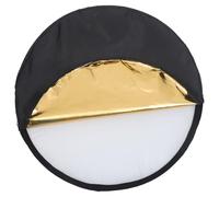 INOOMP Riflettore Fotografico Cinque Effetti di Riflessione Argento 5-in-1 Pieghevole Taffetà per Fotografia Professionale e'aperto