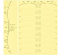 INOOMP Righello per Sopracciglia in Pvc Giallo 10 Pezzi per Microblading Professionale Strumento Non Irritante per Disegno e Definizione delle Sopracciglia