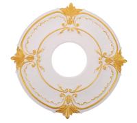 INOOMP Rosone da soffitto europeo, Φ33,5 cm, rosone per lampadario | Placca di copertura per lampada da soffitto con ventilatore, finitura decorativa leggera per la ristrutturazione della casa