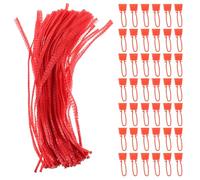 INOOMP Sacchetti in Rete di Nylon Fibbia Riutilizzabili 100 Pezzi, Resistenti e Portatili per Frutta e Pesce la Spesa lo Stoccaggio