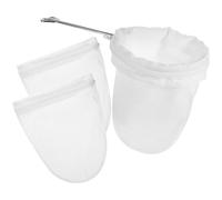 INOOMP Sacchetto Filtrante per Alimenti Riutilizzabile in Rete Fine con Manico e Colino da Tè a Rete Staccabile, Set Sacchetti Filtro per Grasso, Caffè e Succhi, per Infusione e