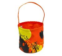 INOOMP Secchiello di Halloween a Forma di Zucca Luci Led, in Tela Riutilizzabile, Porta Caramelle per Feste e Decorazioni a Tema Halloween Stili multipli