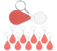 INOOMP Set 10 Mini Lenti d'Ingrandimento Portatile Pieghevole 10x Copertura Protettiva, Lente d'Ingrandimento Tascabile per Lettura, Artigianato, Portachiavi Compatto per Esplorazione