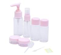 INOOMP Set 10 Pezzi Bottigliette Spray Piccole Ricaricabili in Pet con Nebulizzatore Fine e Borsa per Cosmetici Casa e Outdoor